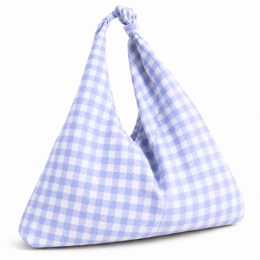 Borsa Modello Jacqueline A Quadretti Indaco