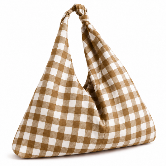 Borsa Modello Jacqueline A Quadretti Marrone