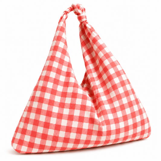 Borsa Modello Jacqueline A Quadretti Rosso