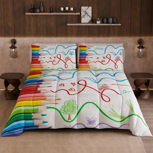Duvet, Double Quilt, Single, Square and Half, Pencils