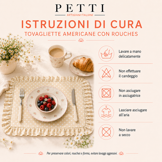Tovagliette Americane con Rouches Pois 26