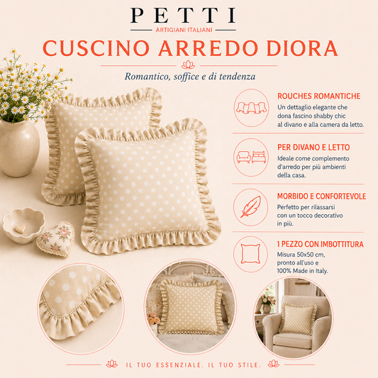 Cuscino Arredo con Rouches Pois 19