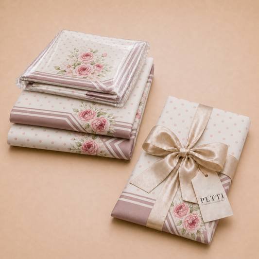 Promo Cucina Shabby Pois Cipria Tovaglia in Stampa Digitale + Tovaglia Trasparente + Runner in Omaggio