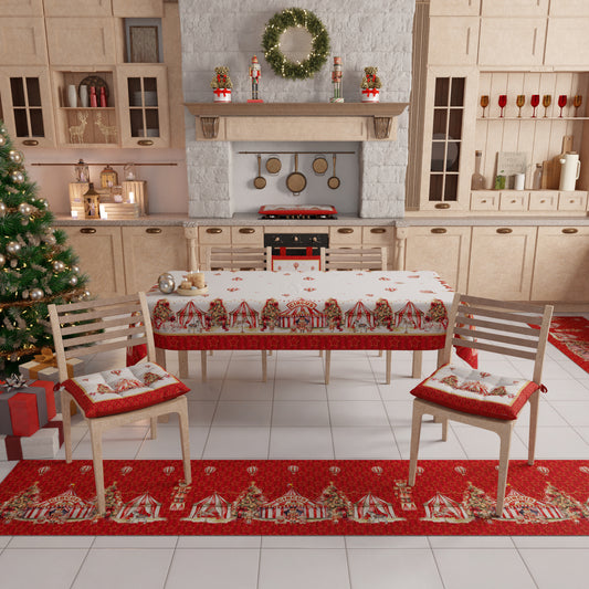 Centre de Table de Noël pour Cuisine en Impression Numérique Cirque