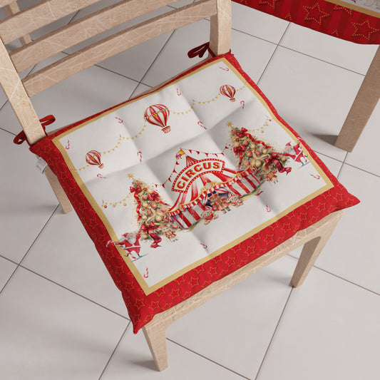 Coussins de Chaise de Noël Housses de Chaise de Noël 6 Pièces Cirque