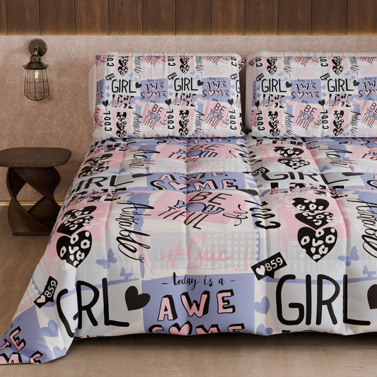 Piumone, Trapunta Matrimoniale, Singola, Piazza e Mezza, Girl Cool