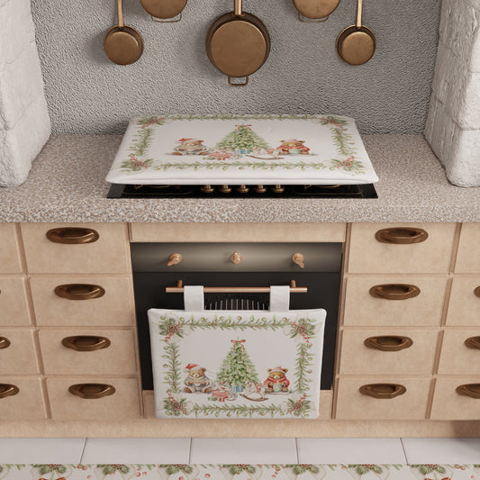 Housse de Four de Noël pour Cuisine en Impression Numérique Xmas Bears