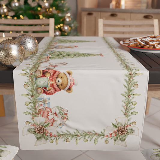 Chemin de table de Noël, Chemin de table de Noël, Nappe chemin de table de Noël, Chemin de table de cuisine Xmas Ours