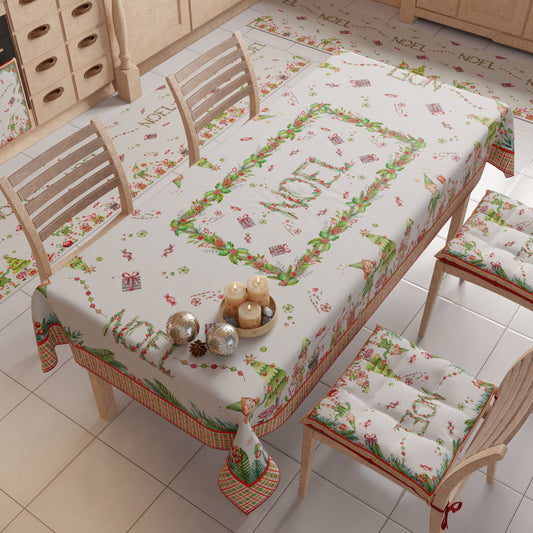 Coussins de chaise de Noël Housses de chaise de Noël 6 pièces Noël