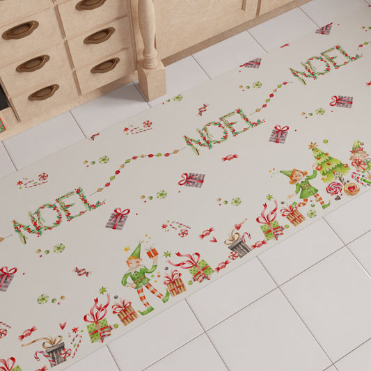 Tappeto Cucina Natalizio Antiscivolo Passatoia Natalizia Cucina lavabile Noel