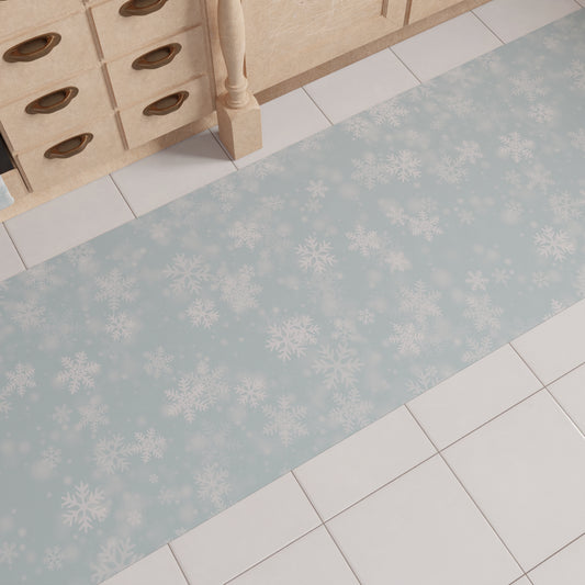 Tappeto Cucina Natalizio Antiscivolo Passatoia Natalizia Cucina lavabile Snow