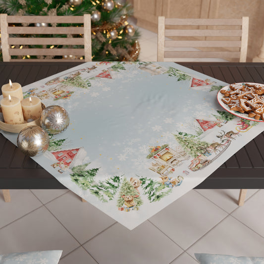 Centre de table de Noël pour cuisine en impression numérique Neige
