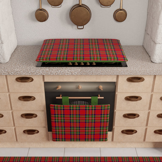 Coprifornello Natalizio Coprifuochi Cucina in Stampa Digitale Tartan, Fantasia Scozzese