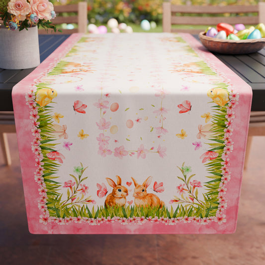 Chemin de table Pâques, Nappe Chemin de table Pâques, Chemin de table Flora