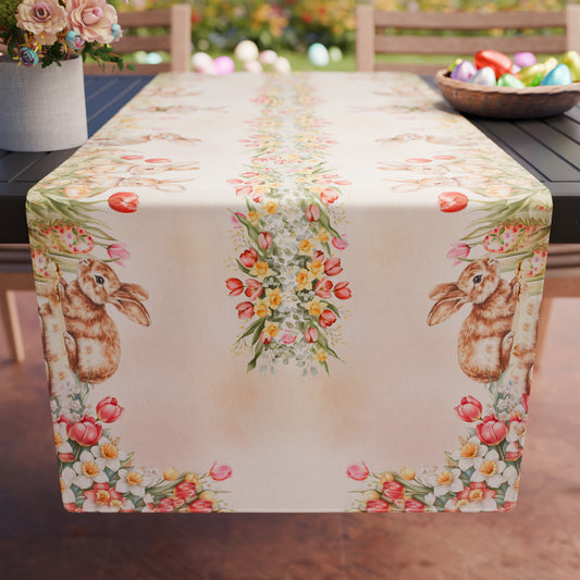 Chemin de table de Pâques, Nappe chemin de table de Pâques, Chemin de cuisine Tulipes