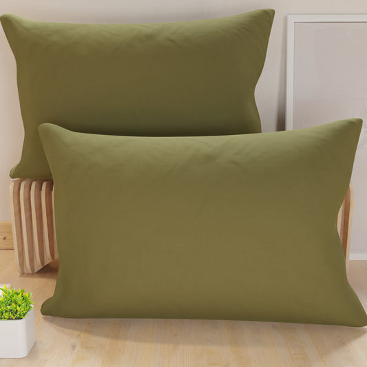 Taies d'oreiller, paire de taies d'oreiller, housses de coussin, housses de coussin, 100% microfibre anti-allergique, boue