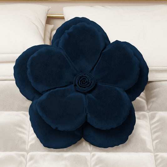 Coussin décoratif fleur bleue