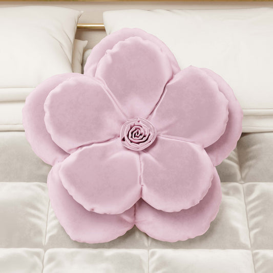Coussin décoratif fleur rose