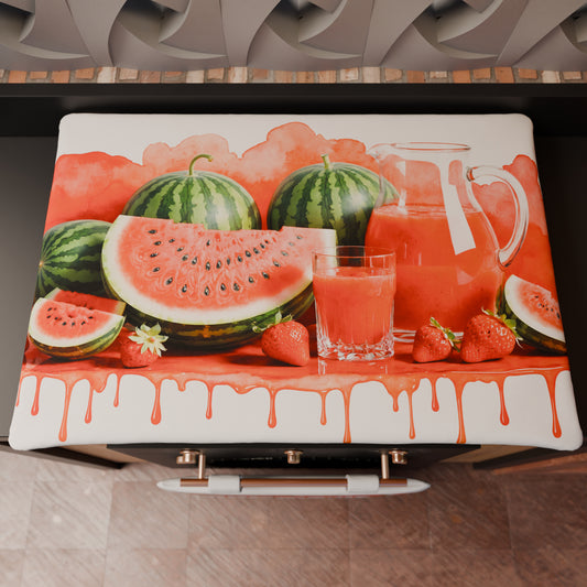 Housse de Plaque de Cuisson pour Cuisine en Impression Numérique Fruit - Melon et Fraise