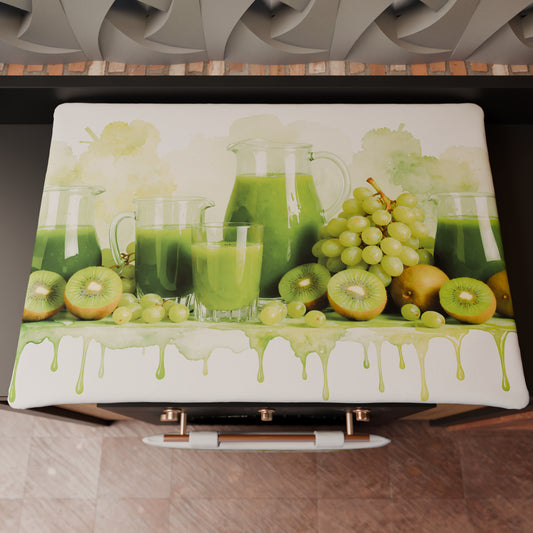 Housse de Plaque de Cuisson pour Cuisine en Impression Numérique Fruit - Kiwi et Raisin