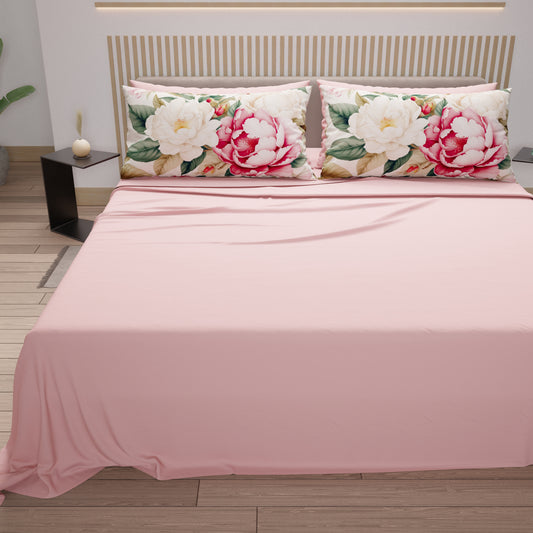 Lenzuola in Cotone, Completo Letto con Federe in Stampa Digitale Sofia