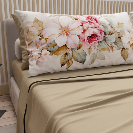 Lenzuola in Cotone, Completo Letto con Federe in Stampa Digitale Provenza
