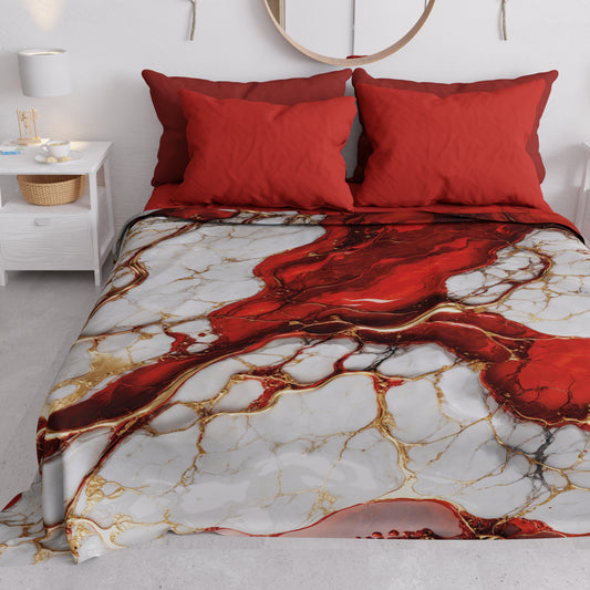 Couvre-lit d'été, Couverture légère, Draps de couvre-lit effet rouge - BLOODY