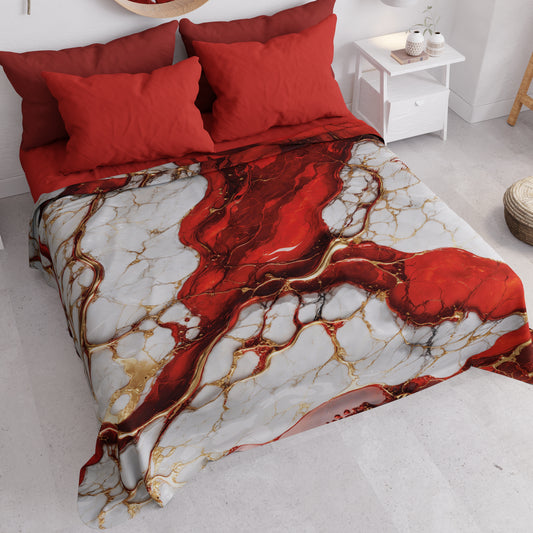 Couvre-lit d'été, Couverture légère, Draps de couvre-lit effet rouge - BLOODY