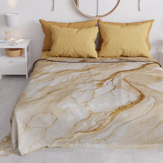 Couvre-lit d'été, Couverture légère, Draps de couvre-lit effet beige - DORACREAM