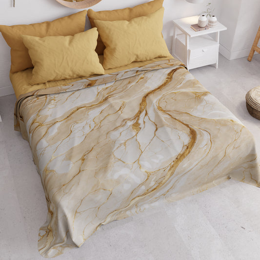 Couvre-lit d'été, Couverture légère, Draps de couvre-lit effet beige - DORACREAM