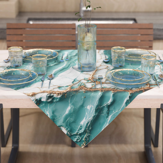 Centre de Table Moderne Effet Marbre Aquatique
