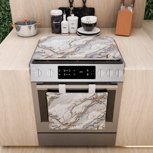 Copriforno Elegante Moderno Effetto Marmo Grafylux