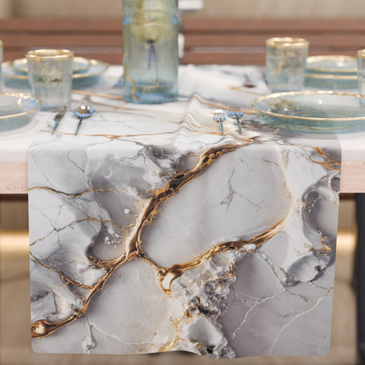 Chemin de Table Moderne Effet Marbre Grafylux