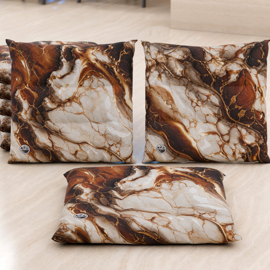 Coussins pour Chaises de Cuisine Élégants Effet Marbre Marron - MOCHACCINO
