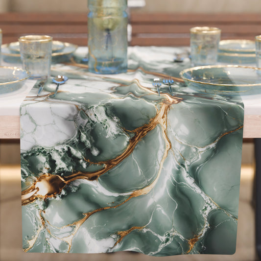 Chemin de Table Moderne Effet Marbre Salvor