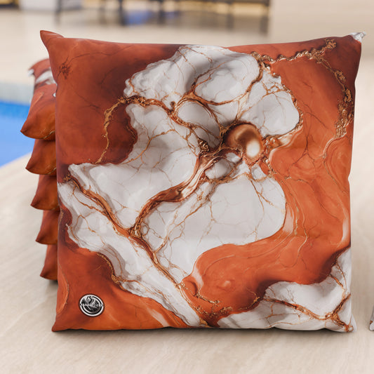 Coussins pour Chaises de Cuisine Élégants Effet Marbre Terre Cuite - TERRARUM