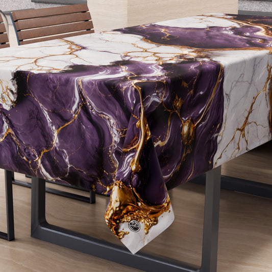 Nappe anti-taches effet marbre élégante violette - VIOLETRIC
