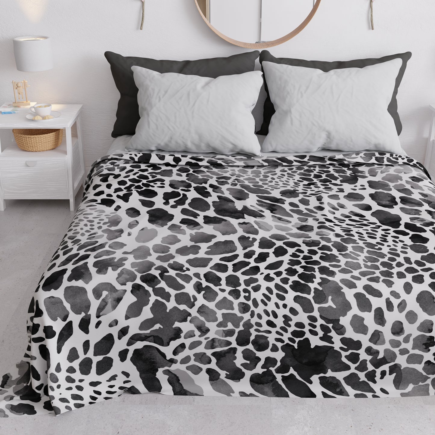 Copriletto Estivo, Coperta Leggera, Lenzuola Copriletto Cobra Nero