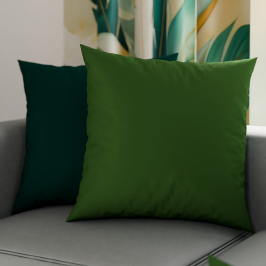 Coussins, Housses de coussin pour canapé, Coussins décoratifs unis vert olive/émeraude
