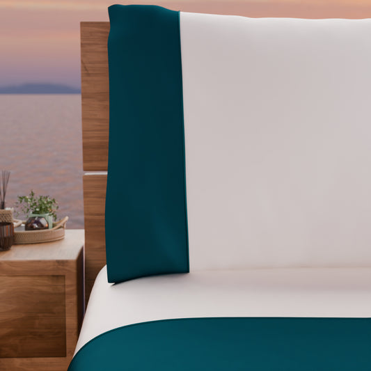 Draps Uni en Satin de Coton avec Queue de Rat Ottanio