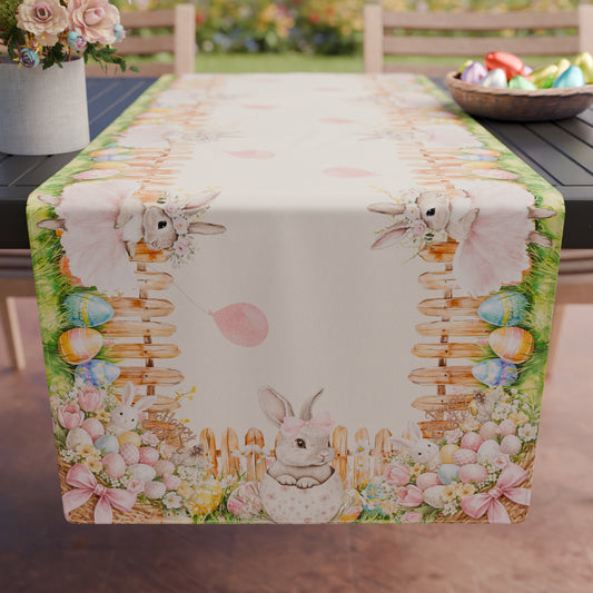 Chemin de table de Pâques, Nappe chemin de table de Pâques, Chemin de cuisine Tutu Bunny