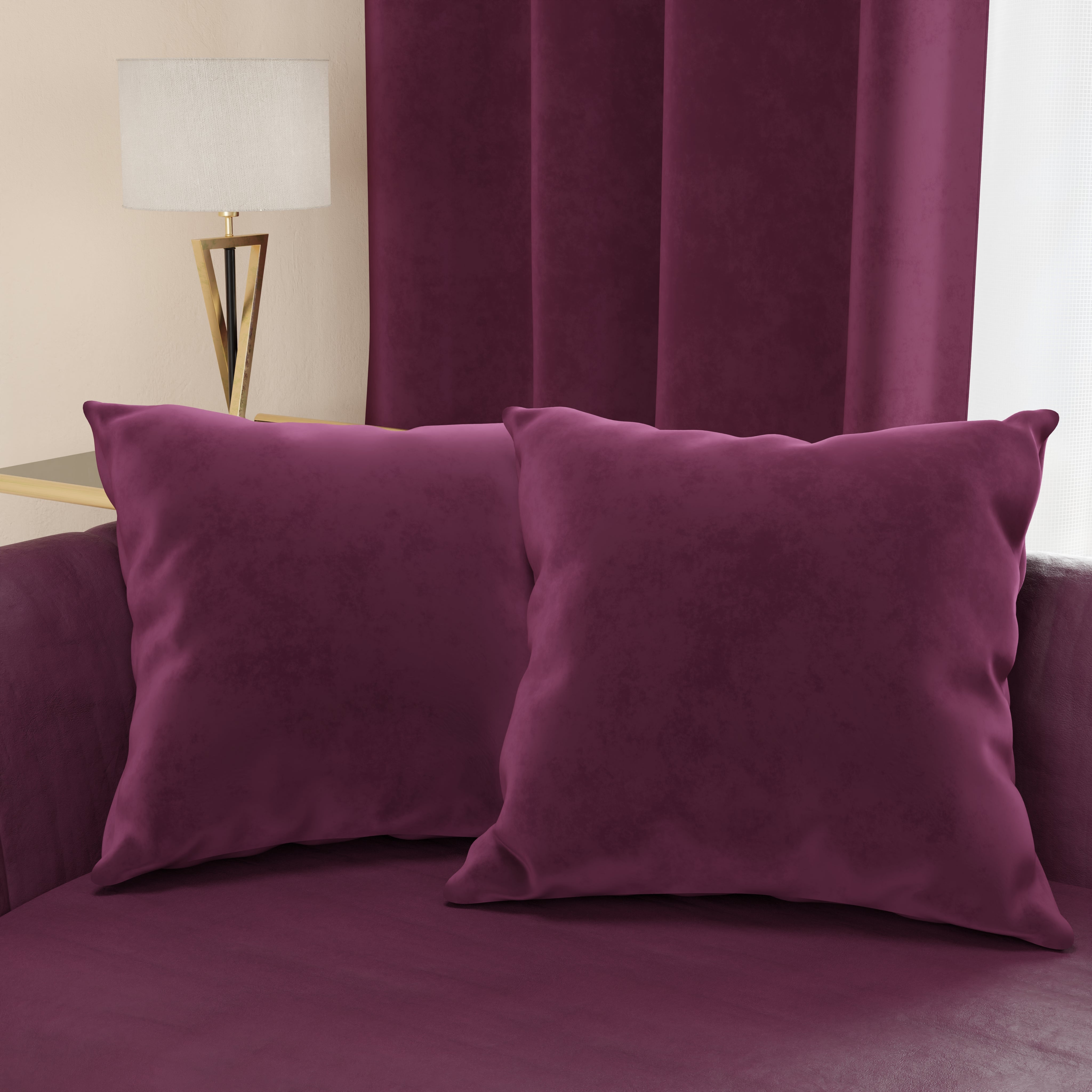 Plum velvet clearance cushion