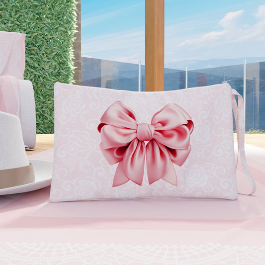 Clutch, Beach Bag, Hand Bags, Small Purse, Pink Bow