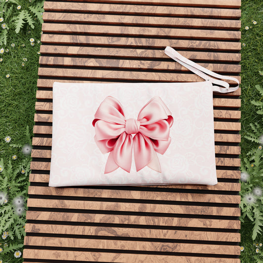 Clutch, Beach Bag, Hand Bags, Small Purse, Pink Bow