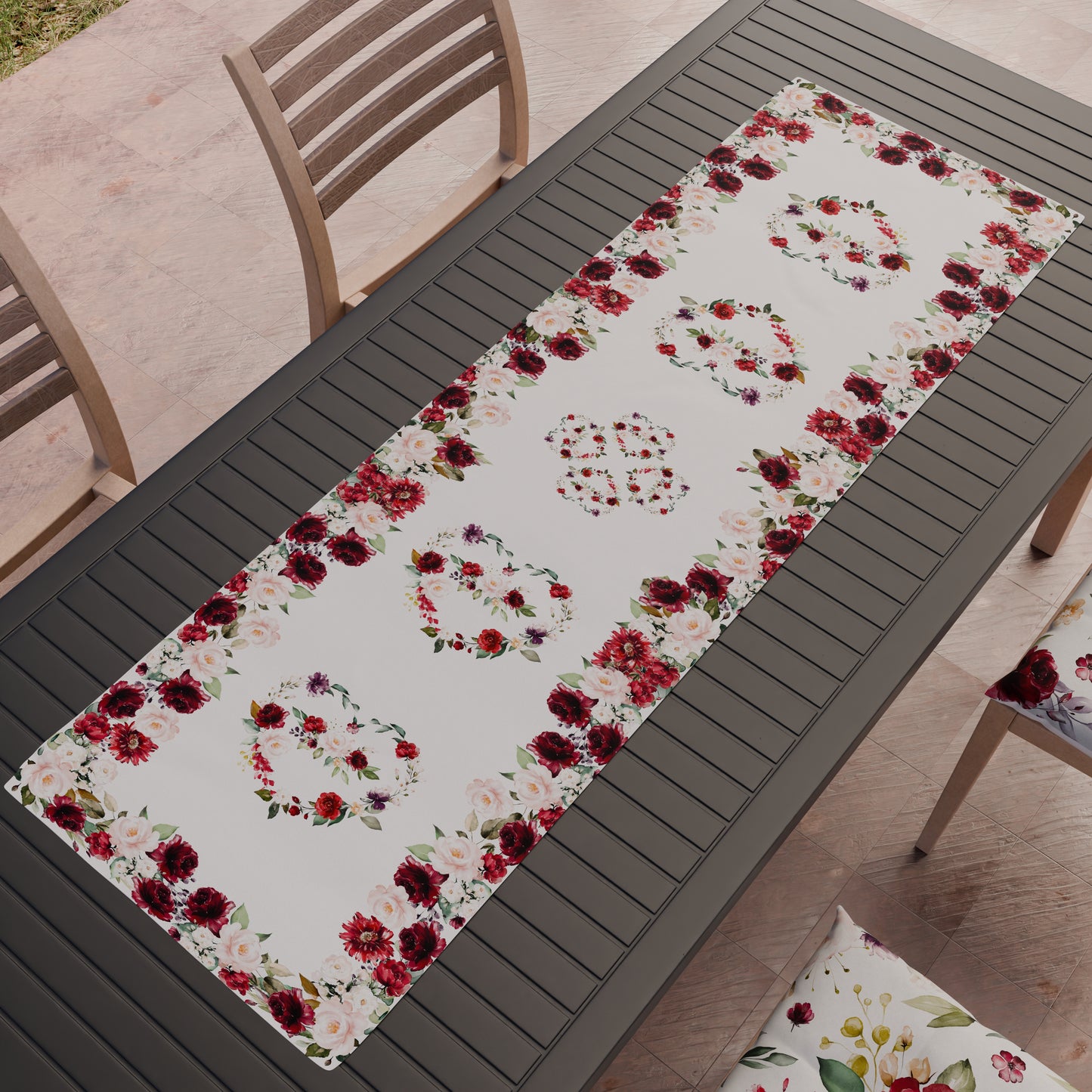 Runner Tavola, Tovaglia Runner, Runner Cucina Floreale-07