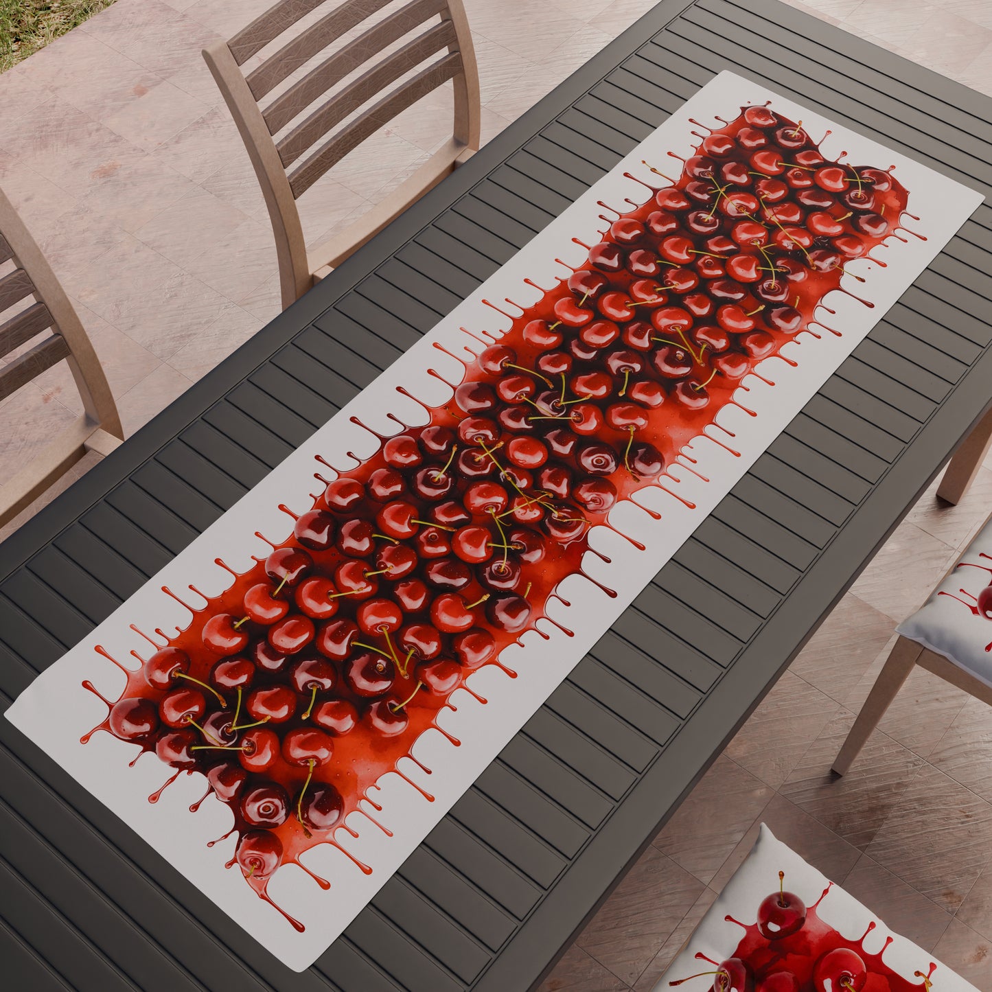 Runner Tavola, Tovaglia Runner, Runner Cucina Fruit - Ciliegia