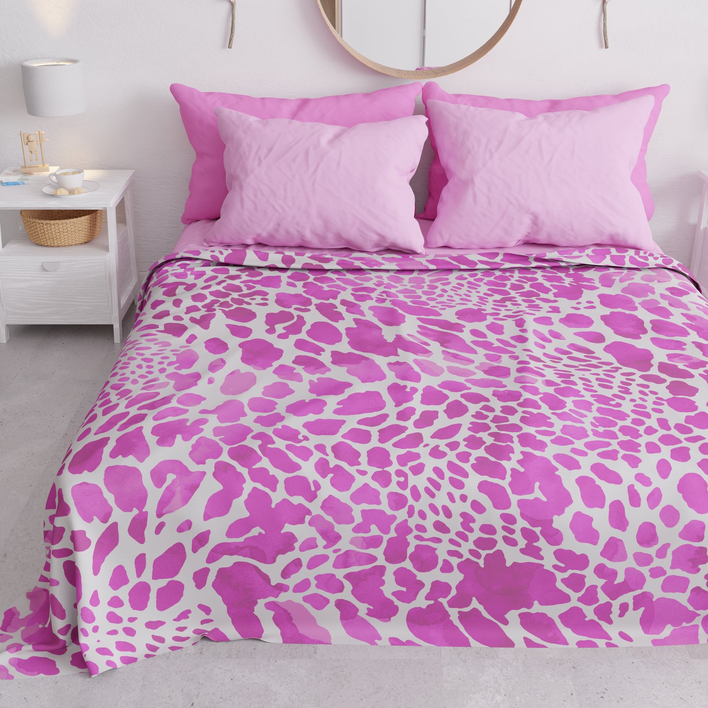 Copriletto Estivo, Coperta Leggera, Lenzuola Copriletto Cobra Rosa