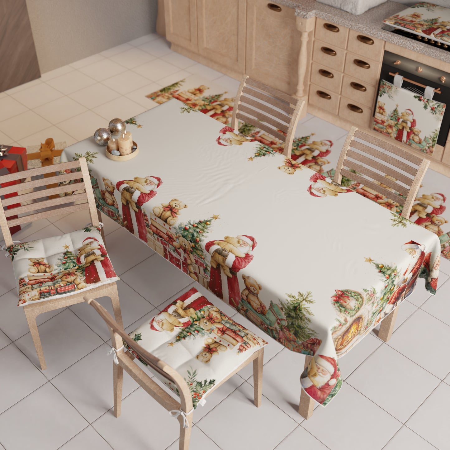 Cuscini per Sedie Natalizi Coprisedia Natalizi 6 Pezzi Sweet Santa