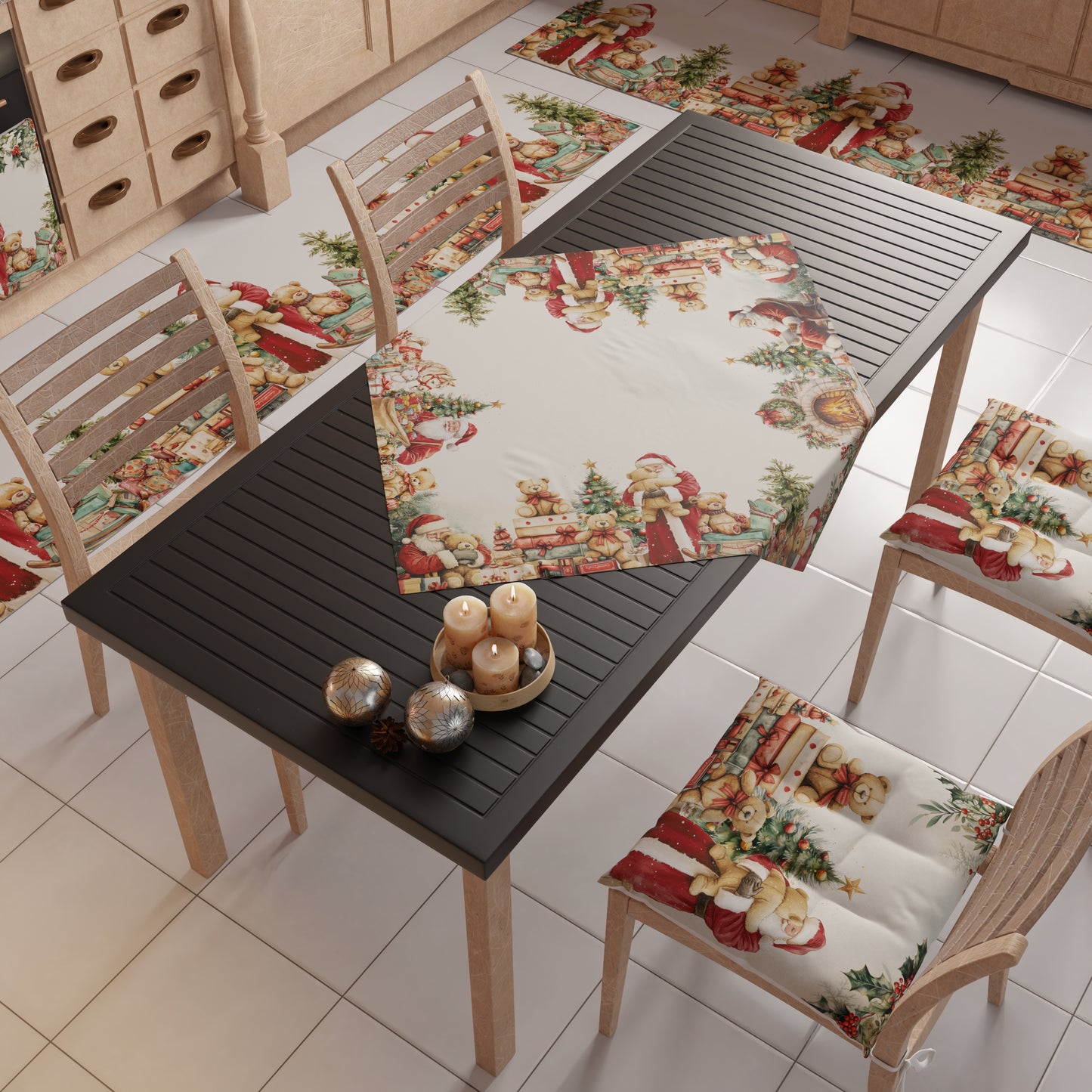 Centrotavola Natalizio per Cucina in Stampa Digitale Sweet Santa