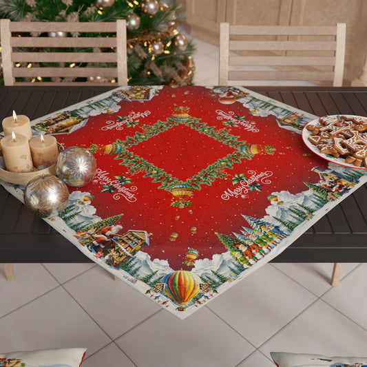 Centre de Table de Noël pour Cuisine en Impression Numérique Santa Village